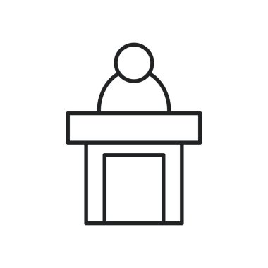 Podyum çizgisi biçim vektör tasarımında avukat