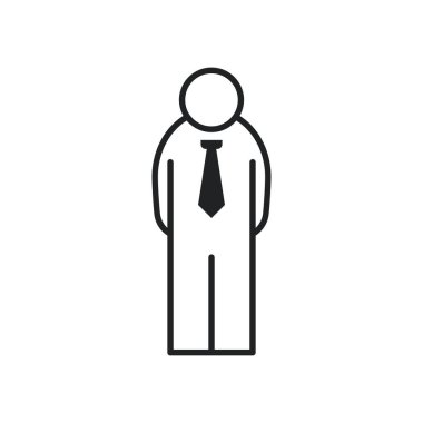 Kravat çizgisi biçim vektör tasarımına sahip avukat