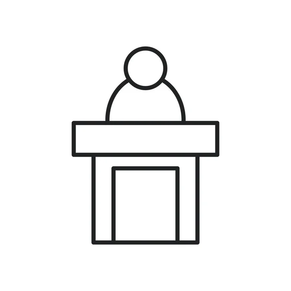 변호사 - podium line style icon vector design — 스톡 벡터