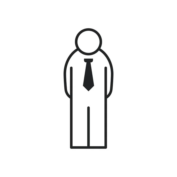 Adwokat z linii krawat styl ikona wektor projekt — Wektor stockowy