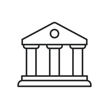 Hukuk mahkemesi çizgisi biçim vektör tasarımı