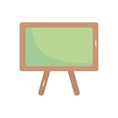 okul karatahta simgesi, düz stil