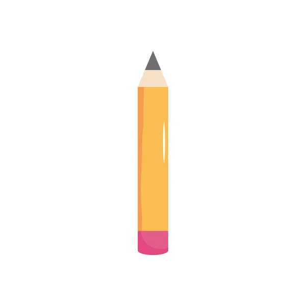 Bleistift-Symbolbild, flacher Stil — Stockvektor