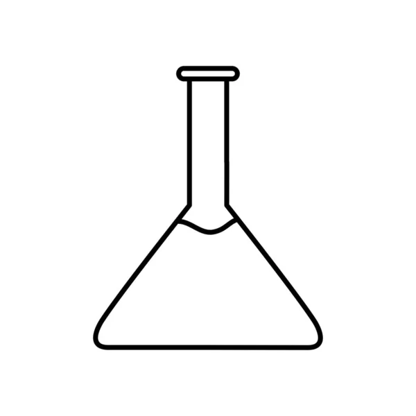 Pictogram van de chemische kolf, lijnstijl — Stockvector