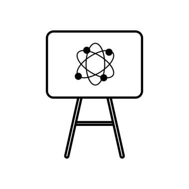 Atom simgesi, satır biçimi olan sunum tahtası