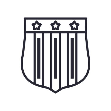 ABD kalkan çizgisi biçim vektör tasarımı