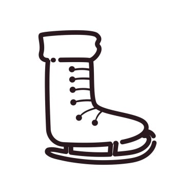 Mutlu Noeller buz pateni çizgisi ikon vektör tasarımı