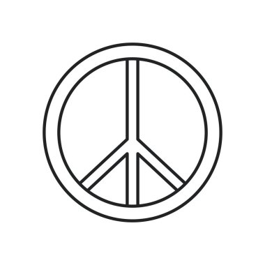 Barış ve aşk çizgisi biçim vektör tasarımı