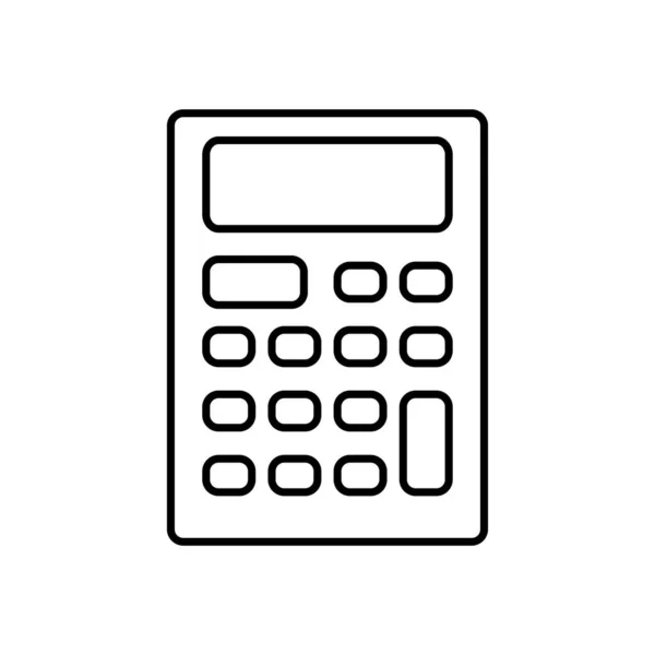 Ícone do dispositivo calculadora, estilo de linha —  Vetores de Stock
