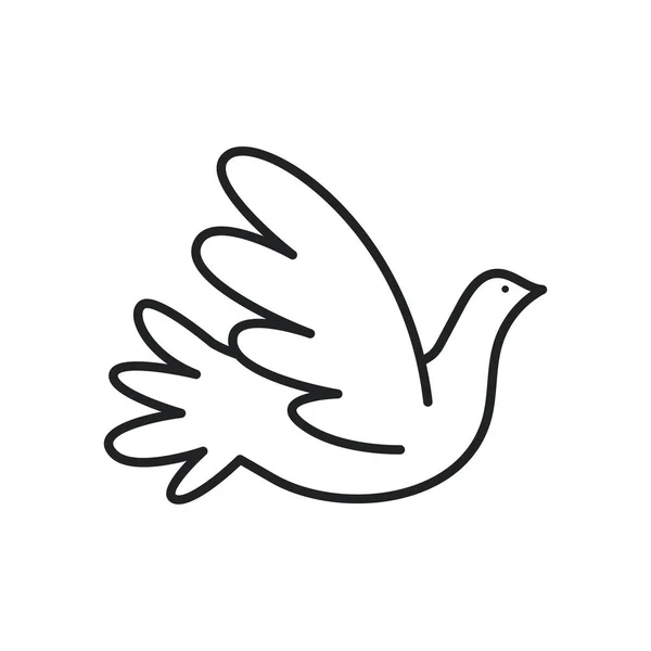 Dove line style icon vector design — Stock Vector