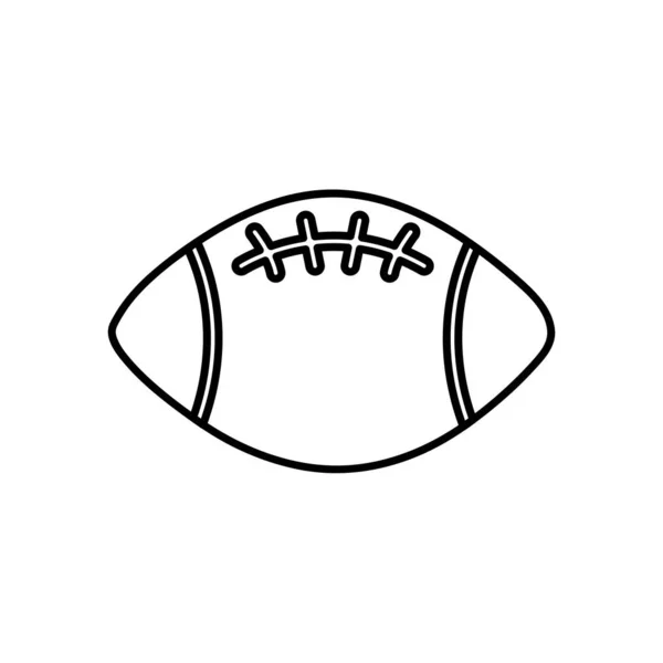 American football ball icon, line style — Stock Vector