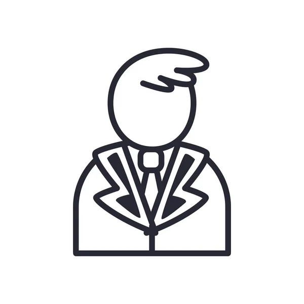 Präsident line style icon vektordesign — Stockvektor