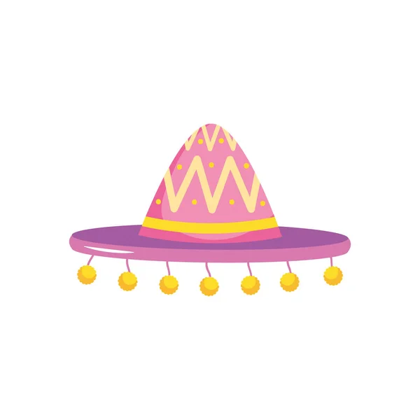 Icono de sombrero mexicano, diseño colorido — Archivo Imágenes Vectoriales