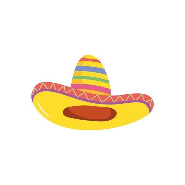 Icono de sombrero mexicano, diseño colorido — Vector de stock