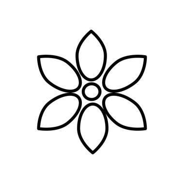 diwali çiçek simgesi, çizgi biçimi