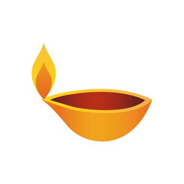 Sarı diya simgesi, düz stil