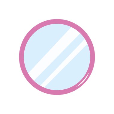 Dairesel ayna simgesi, düz stil