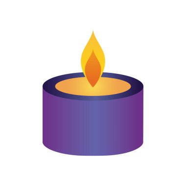 mor mum simgesi, düz stil