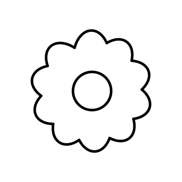 Icon of beautiful flower, line style — Stock Vector