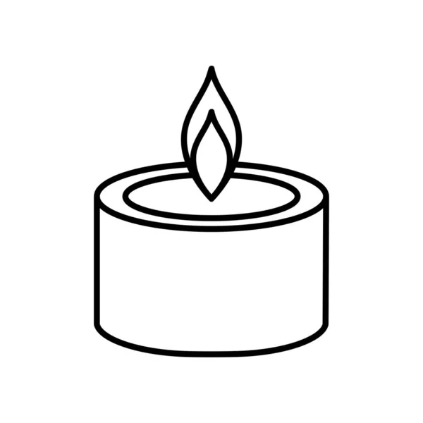 Изображение иконки свечи, стиль линии — стоковый вектор