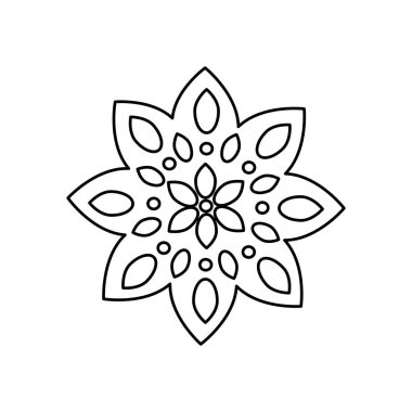 diwali çiçeğinin simgesi, çizgi tarzı