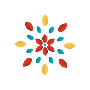 diwali rangoli simgesi, düz stil