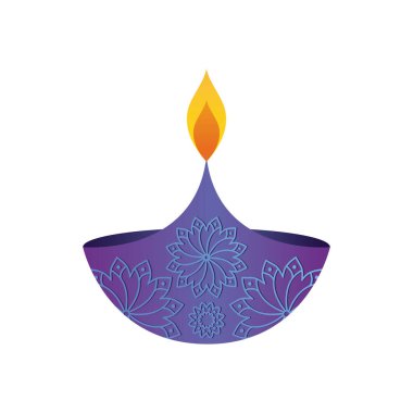 mor diya simgesi, düz stil