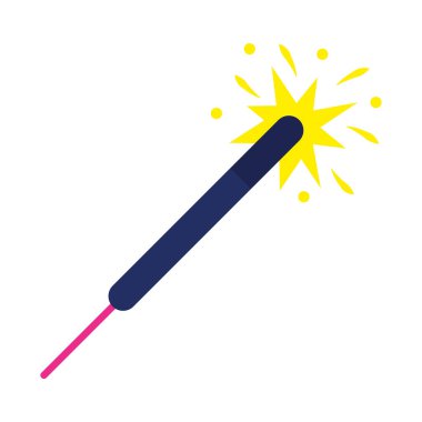 diwali havai fişek ikonu, düz stil