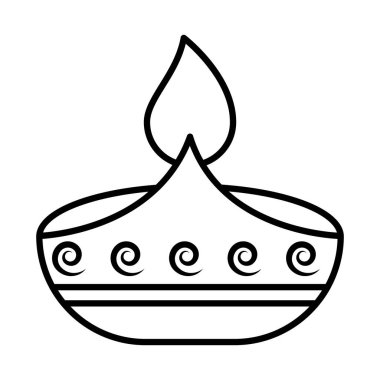 diwali diya simgesi, satır biçimi