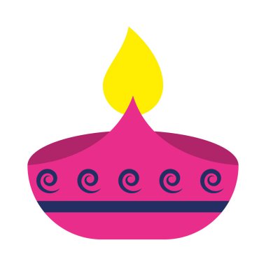 diwali diya simgesi, düz stil