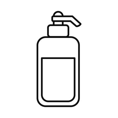 Antibakteriyel jel şişe simgesi, satır biçimi