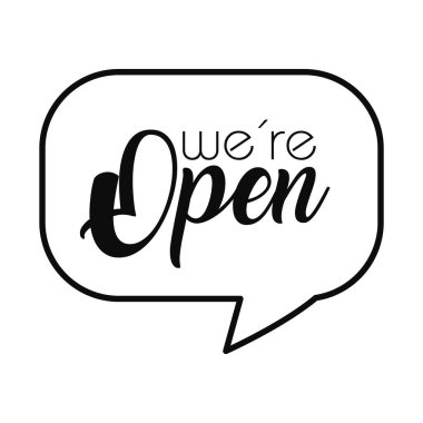 açık işaret, satır biçimi konuşma balonu