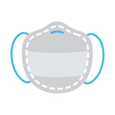 Tıbbi maske simgesi, düz stil