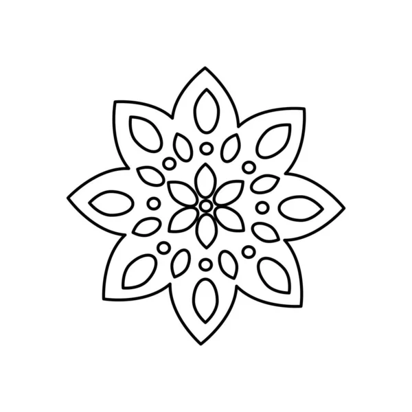 Ikon diwali virág, vonal stílus — Stock Vector