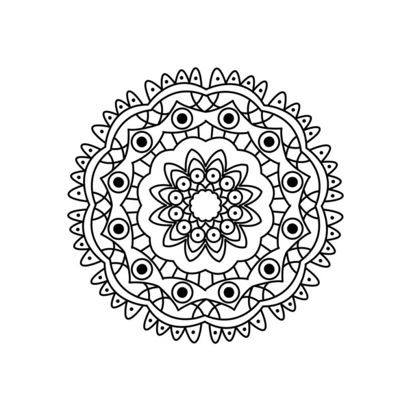 Bloemen mandala pictogram, lijn stijl — Stockvector