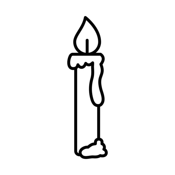Icono de la quema de velas, estilo de línea — Archivo Imágenes Vectoriales