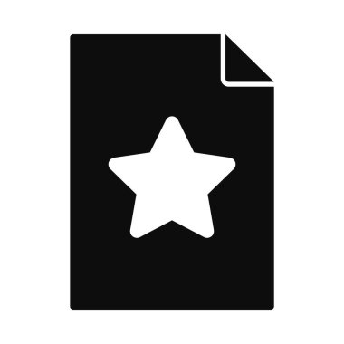 Yıldız simgesi, siluet biçimi olan belge