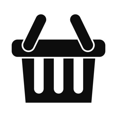 Alışveriş sepeti simgesi, siluet tarzı