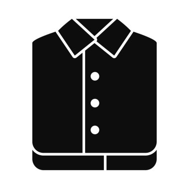 Katlanmış gömlek simgesi, siluet biçimi