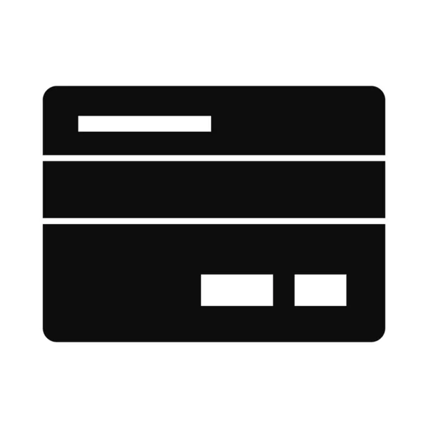 Ikona karty kredytowej, styl sylwetki — Wektor stockowy