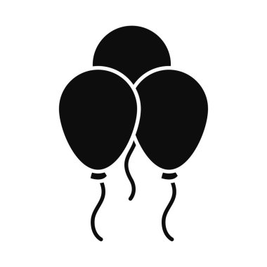 üç balon simgesi, siluet biçimi