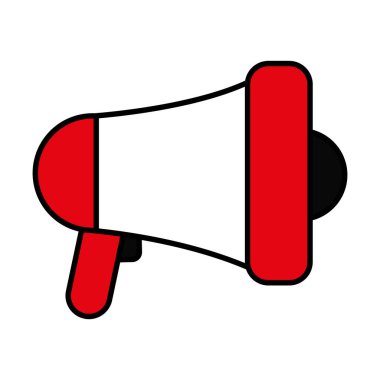 megafon aygıtı simgesi, satır ve dolum biçimi