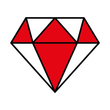 Elmas mücevher simgesi, satır ve dolgu biçimi