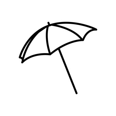 plaj şemsiyesi simgesi, satır biçimi