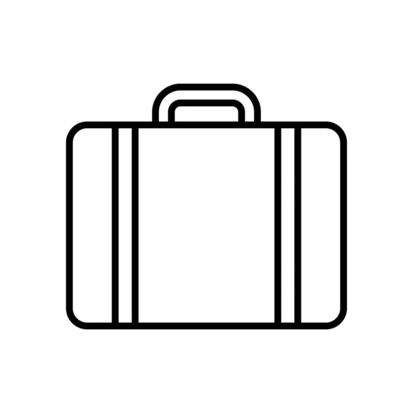 Reisekoffer-Symbol, Linienstil — Stockvektor