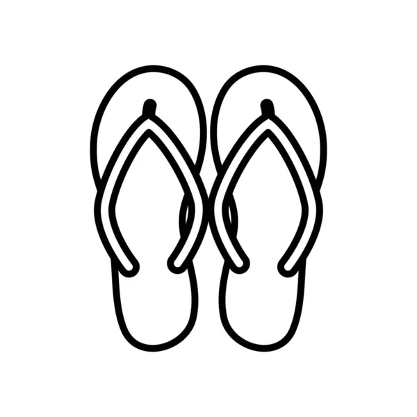 Flip-flops ikon, linje stil — Stock vektor