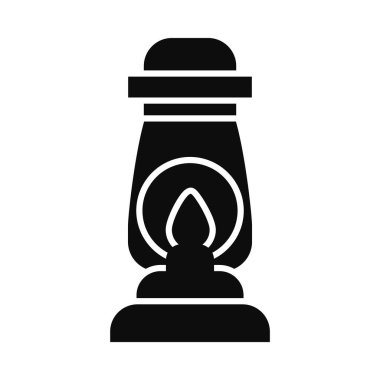 kamp feneri ikonu, siluet tarzı