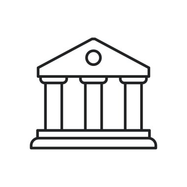 Hukuk mahkemesi satırı ve biçim ikonu vektör tasarımını doldur