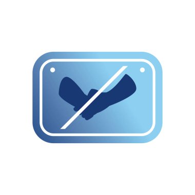 Yol işareti gradyan biçim vektör tasarımında el sıkışmayın