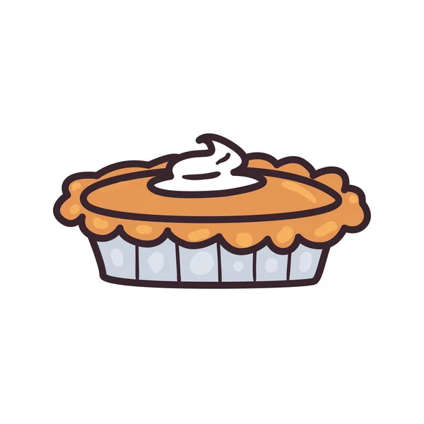 Linha de bolo doce e design de vetor ícone de estilo de preenchimento —  Vetores de Stock